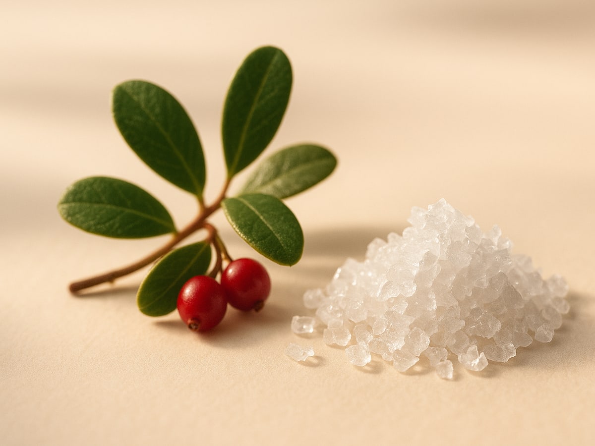 Alpha-arbutin from bearberry — pigmentation-fading active in Varnyaglow Advanced Even Tone Serum